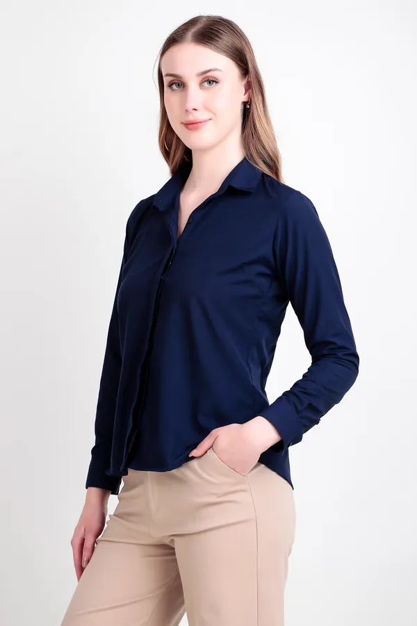 Navy_Blue_Regular_Fit_Solid_Spread_Collar_Full_Sleeve_Rich_Cotton_Shirt_For_Women