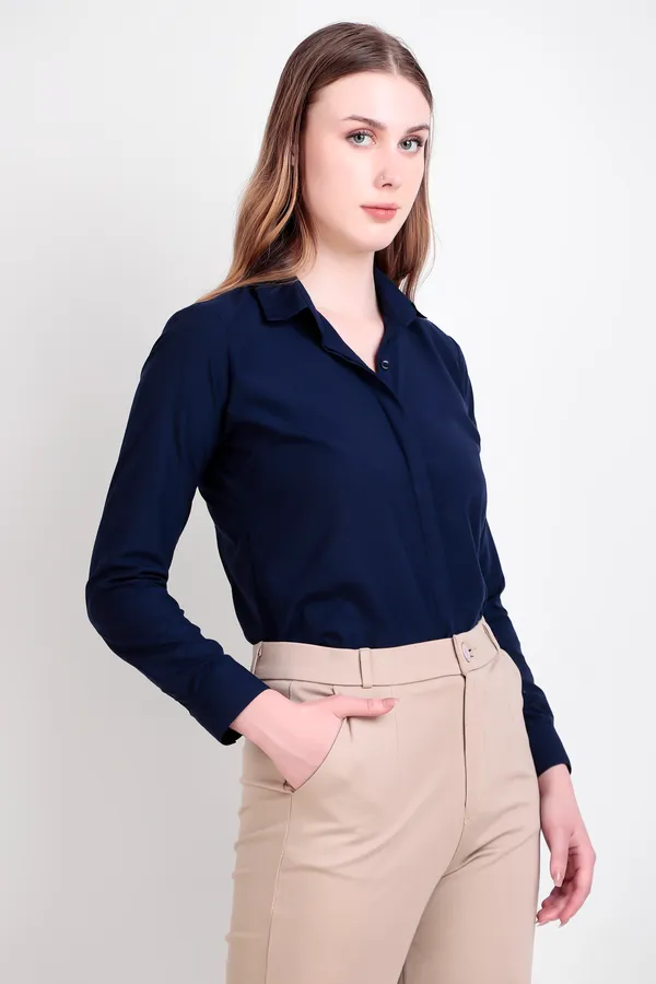 Navy_Blue_Regular_Fit_Solid_Spread_Collar_Full_Sleeve_Rich_Cotton_Shirt_For_Women