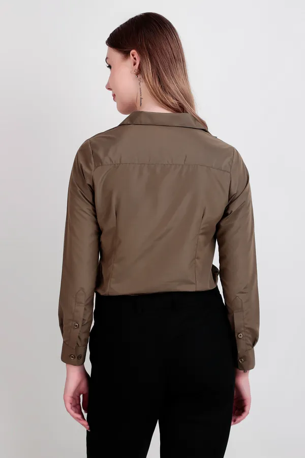 Olive_Brown_Regular_Fit_Solid_Spread_Collar_Full_Sleeve_Rich_Cotton_Shirt_For_Women