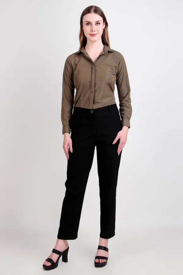 Olive_Brown_Regular_Fit_Solid_Spread_Collar_Full_Sleeve_Rich_Cotton_Shirt_For_Women