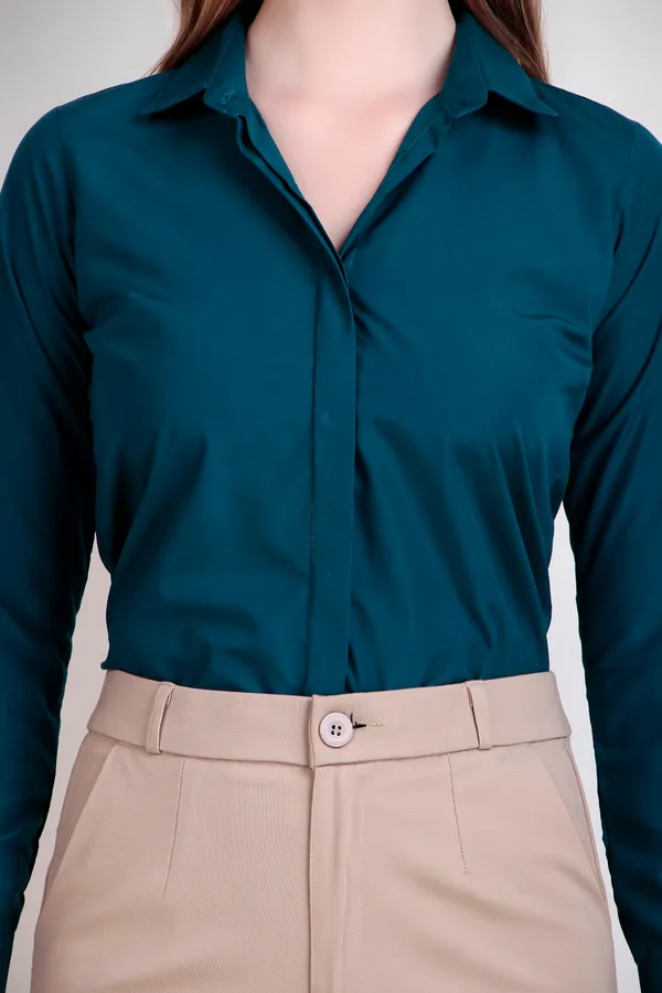 Teal_Blue_Regular_Fit_Solid_Spread_Collar_Full_Sleeve_Rich_Cotton_Shirt_For_Women
