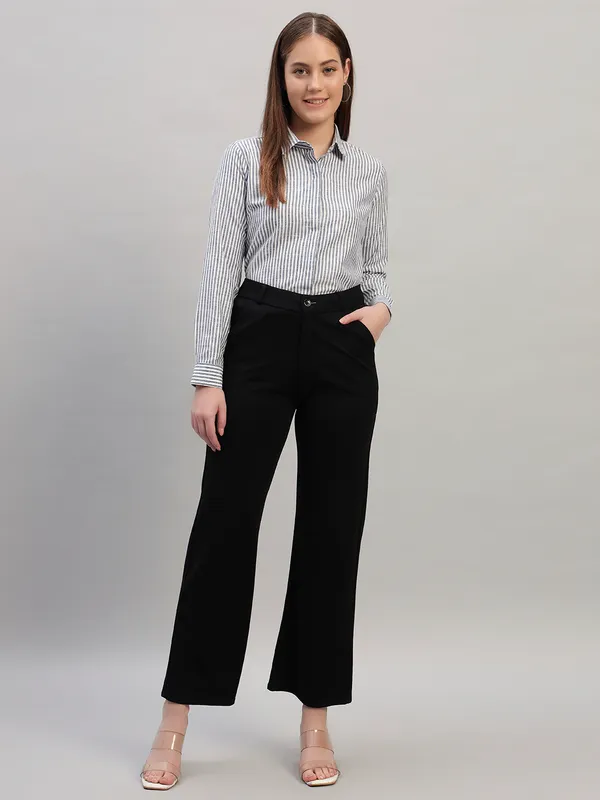 Blue_And_White_Regular_Fit_Solid_Spread_Collar_Full_Sleeve_Stripe_Cotton_Formal_Shirt_For_Women