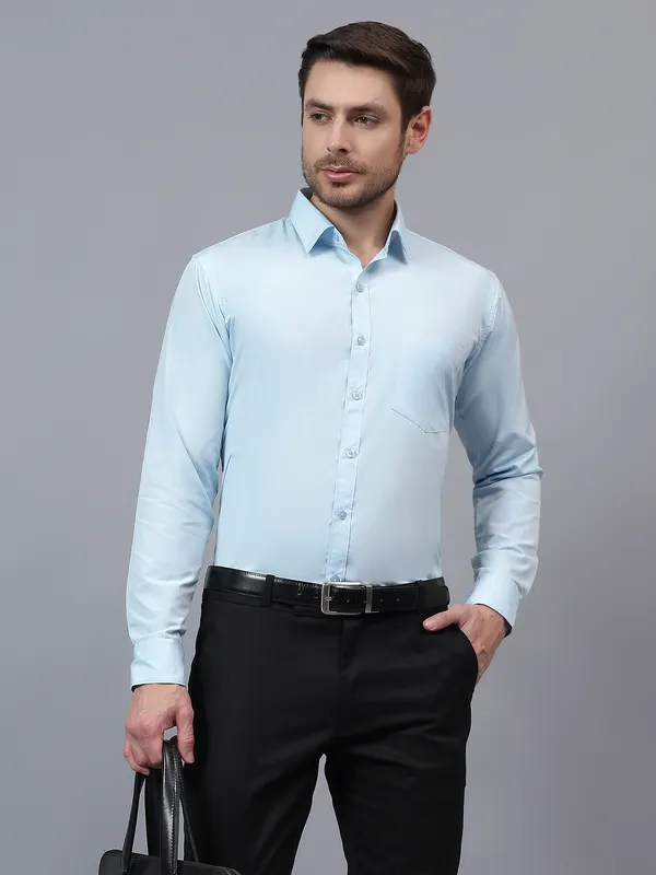 Sky_Blue_Slim_Fit_Solid_Spread_Collar_Full_Sleeve_Rich_Cotton_Formal_Shirt_For_Men