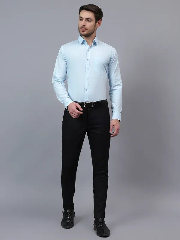 Sky_Blue_Slim_Fit_Solid_Spread_Collar_Full_Sleeve_Rich_Cotton_Formal_Shirt_For_Men