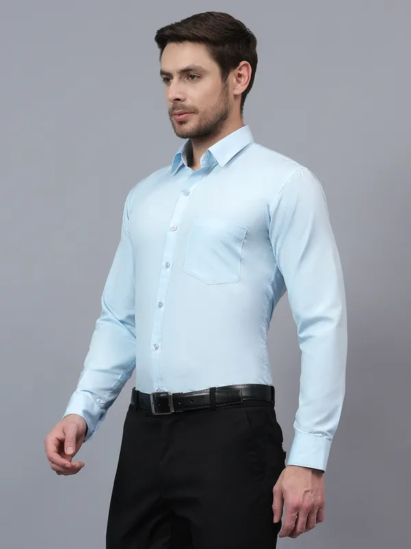 Sky_Blue_Slim_Fit_Solid_Spread_Collar_Full_Sleeve_Rich_Cotton_Formal_Shirt_For_Men