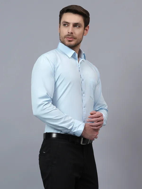 Sky_Blue_Slim_Fit_Solid_Spread_Collar_Full_Sleeve_Rich_Cotton_Formal_Shirt_For_Men
