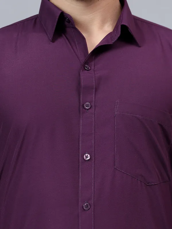 Purple_Slim_Fit_Solid_Spread_Collar_Full_Sleeve_Rich_Cotton_Formal_Shirt_For_Men