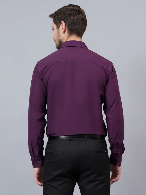 Purple_Slim_Fit_Solid_Spread_Collar_Full_Sleeve_Rich_Cotton_Formal_Shirt_For_Men