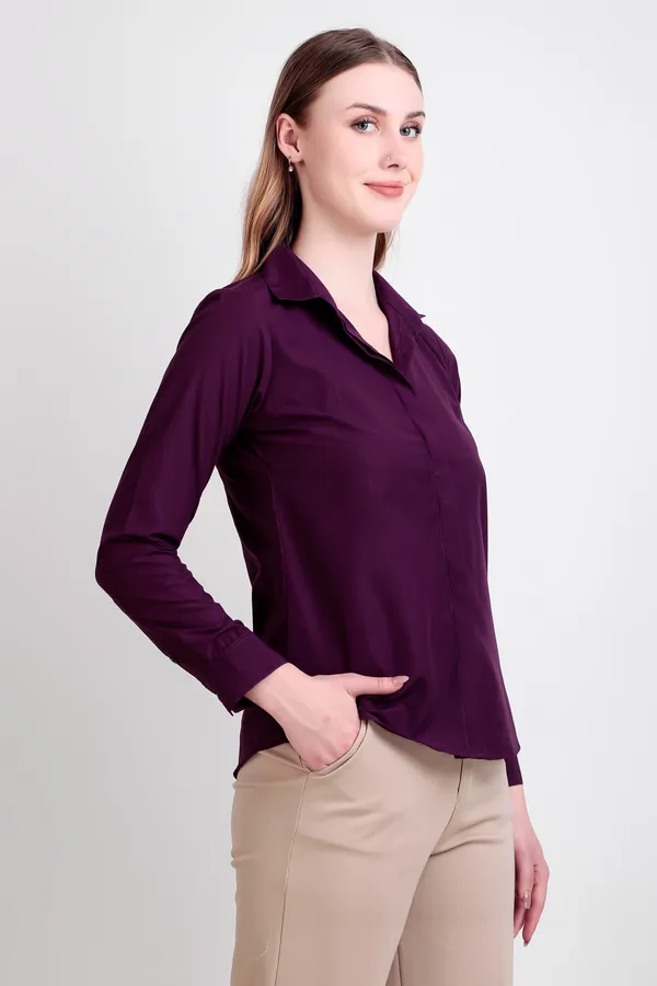 Purple_Regular_Fit_Solid_Spread_Collar_Full_Sleeve_Rich_Cotton_Shirt_For_Women