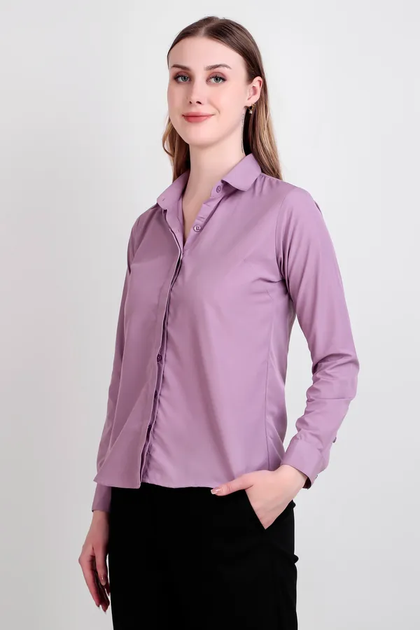 Lovender_Regular_Fit_Solid_Spread_Collar_Full_Sleeve_Rich_Cotton_Shirt_For_Women