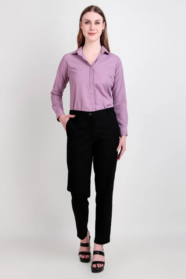 Lovender_Regular_Fit_Solid_Spread_Collar_Full_Sleeve_Rich_Cotton_Shirt_For_Women