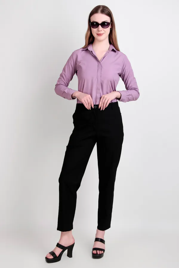 Lovender_Regular_Fit_Solid_Spread_Collar_Full_Sleeve_Rich_Cotton_Shirt_For_Women