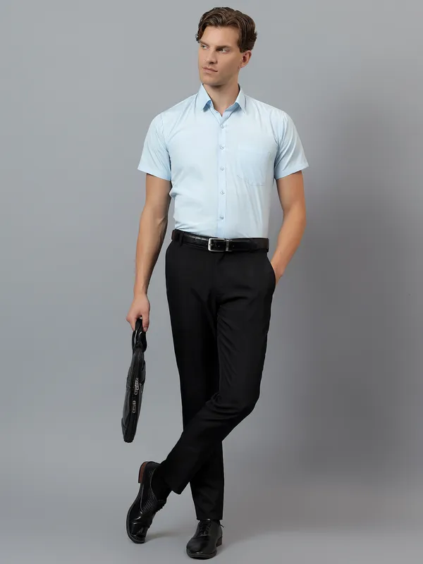 Sky_Blue_Slim_Fit_Solid_Spread_Collar_Half_Sleeve_Formal_Shirt_For_Men
