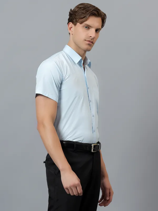 Sky_Blue_Slim_Fit_Solid_Spread_Collar_Half_Sleeve_Formal_Shirt_For_Men