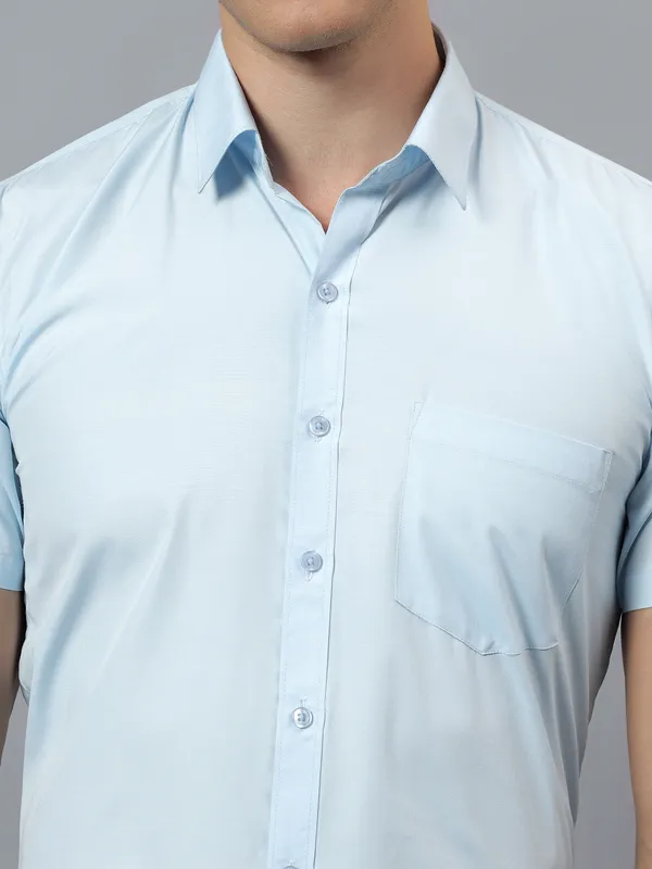 Sky_Blue_Slim_Fit_Solid_Spread_Collar_Half_Sleeve_Formal_Shirt_For_Men