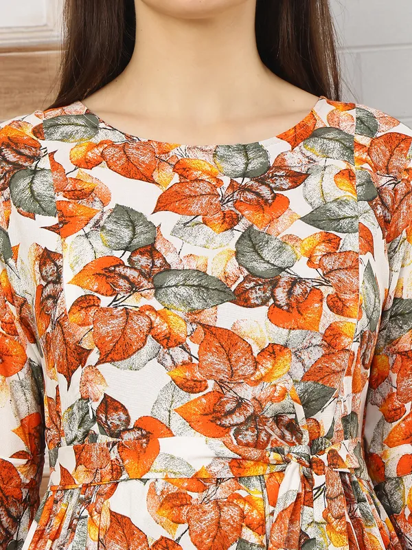 Moms_Maternity_Women's_Floral_Print_Rayon_Orange_Maternity_Maxi_Dress