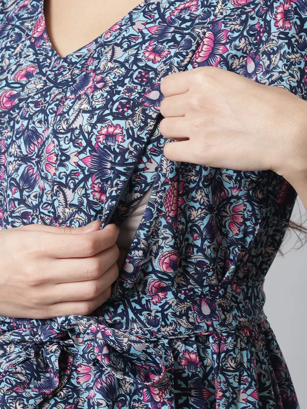 Maternity_Crepe_Floral_Midi_Dress_For_Women