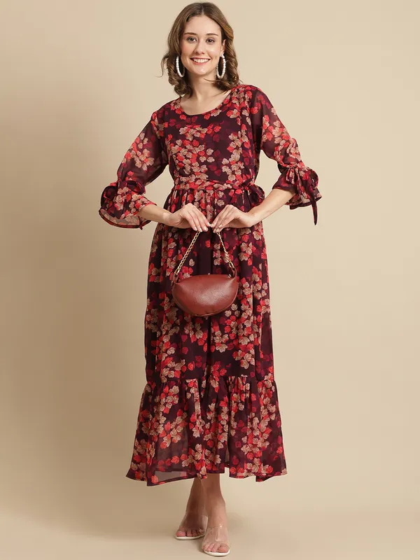 Maroon_Maternity_Georgette_Floral_Print_Maxi_Dress_For_Women
