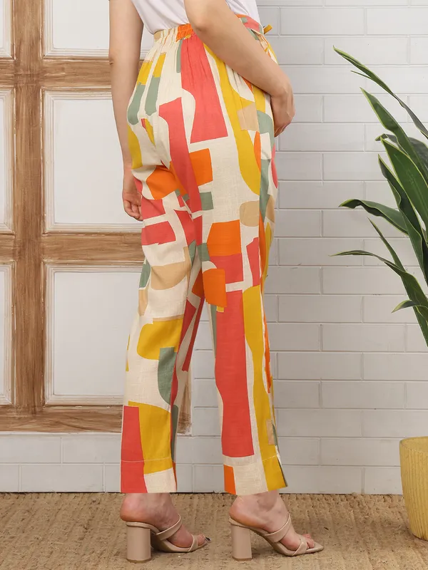 Moms_Maternity_Women's_Graphic_Print_Cotton_Musturd_Maternity_Trouser