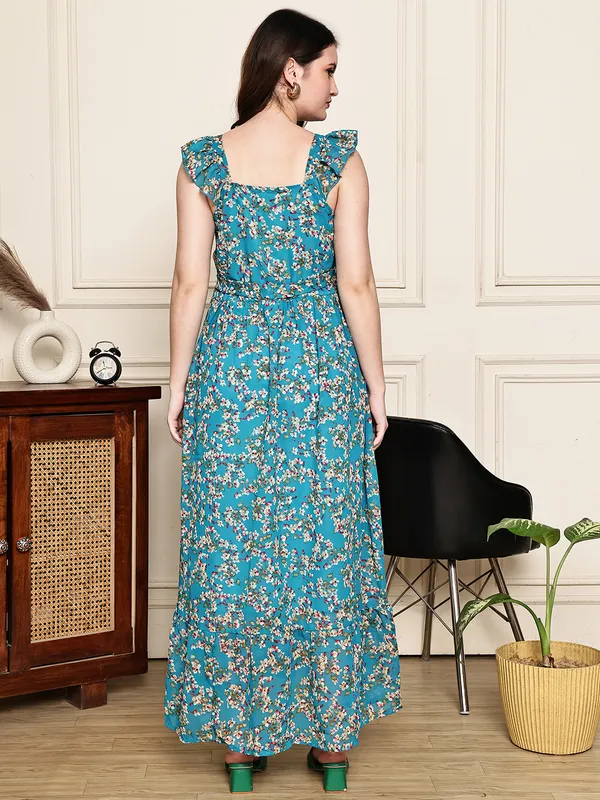 Green_Premium_Georgette_Maternity_Dress_For_Women