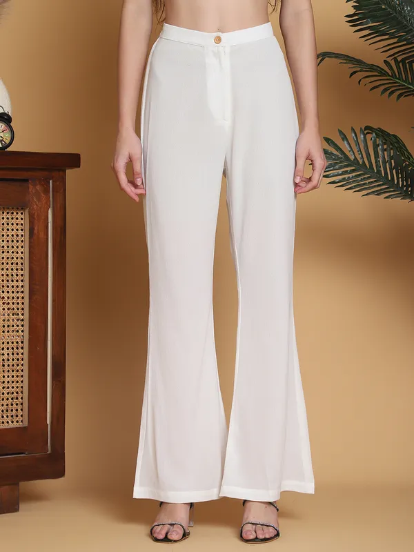 White_Solid_Full_Length_Regular_Trouser_For_Women