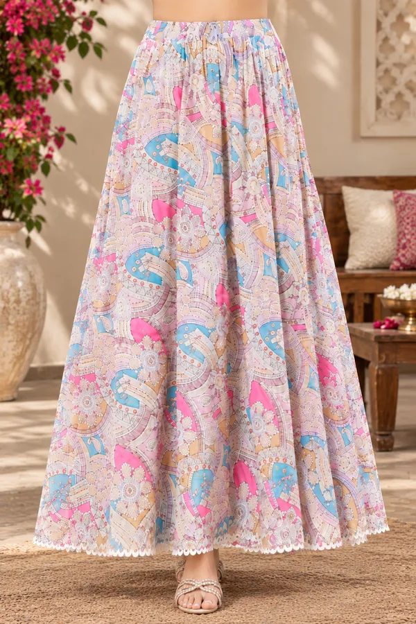 Moms_Maternity_Women's_Ethnic_Print_Pure_Cotton_Skirt