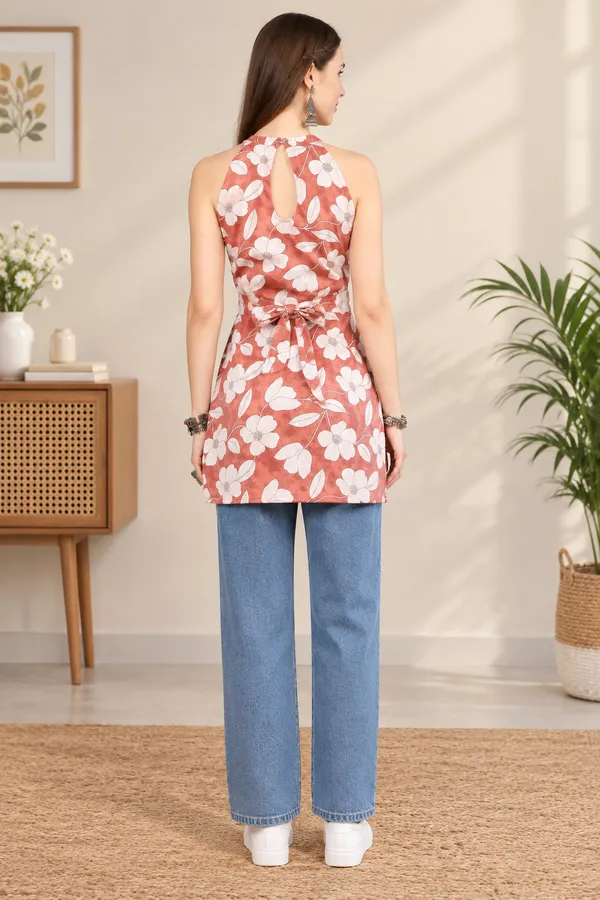 Moms_Maternity_Women's_Floral_Printed_Pure_Cotton_Tunic_Top