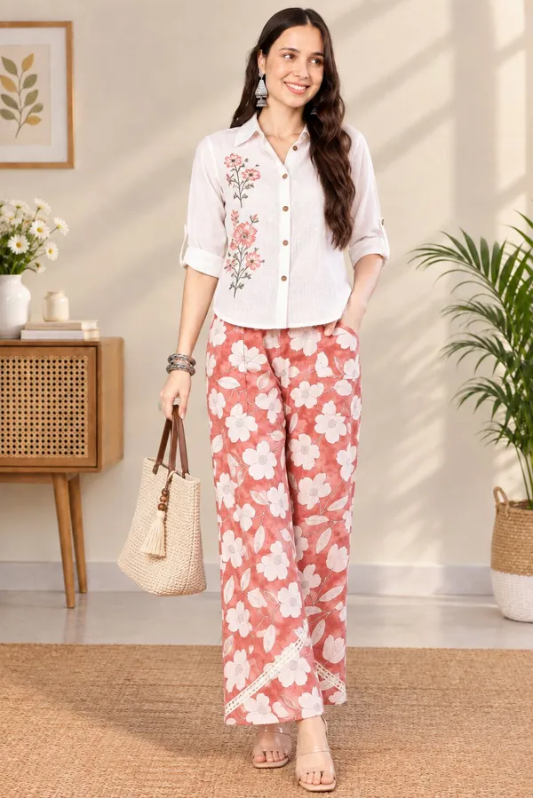 Moms_Maternity_Women's_Floral_Printed_Pure_Cotton_Wide_Leg_Trouser