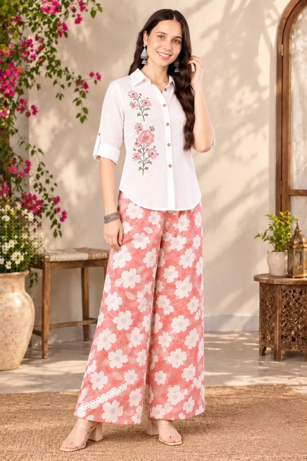 Moms_Maternity_Women's_Floral_Printed_Pure_Cotton_Wide_Leg_Trouser