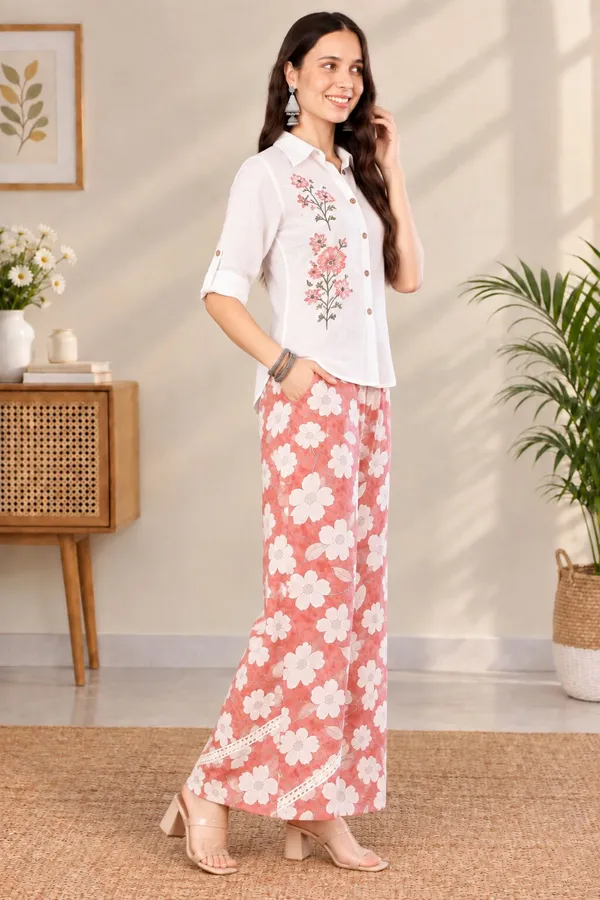 Moms_Maternity_Women's_Floral_Printed_Pure_Cotton_Wide_Leg_Trouser