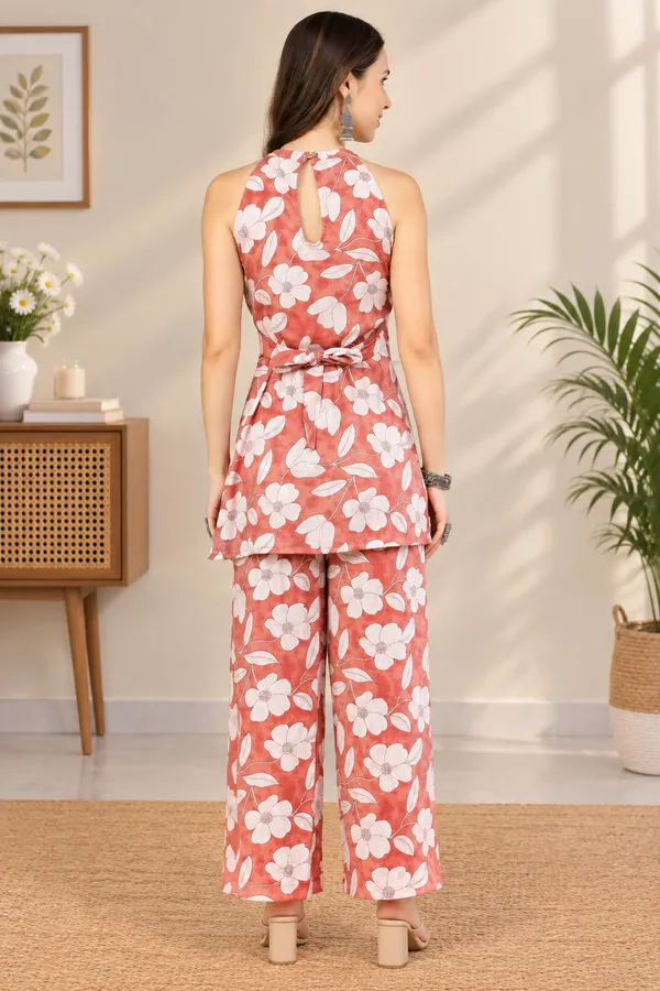 Moms_Maternity_Women's__Floral_Printed_Pure_Cotton_Tunic_With_Trousers_Co-ord_Set