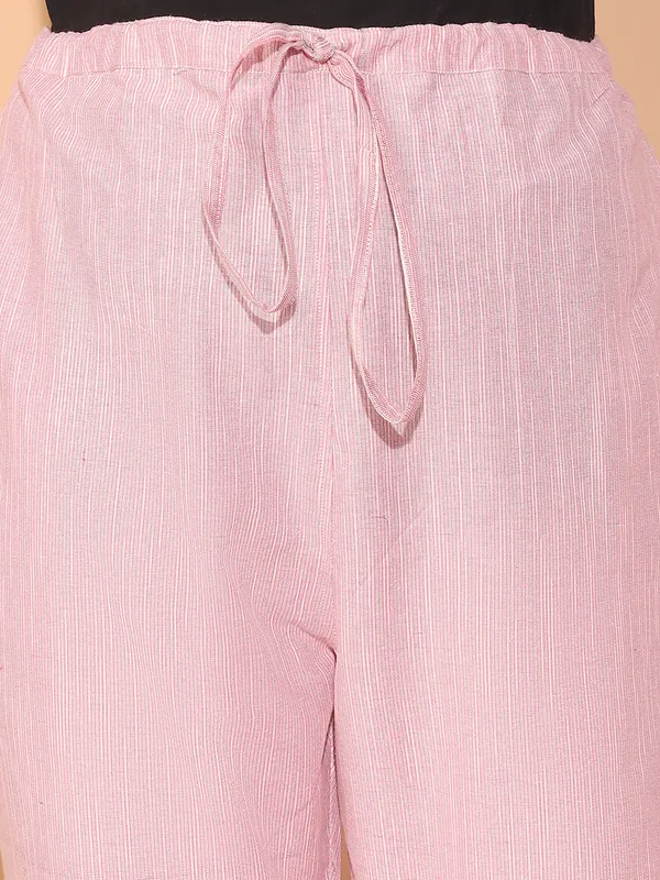 Pink_Solid_Khadi_Cotton_Maternity_Trouser_For_Women