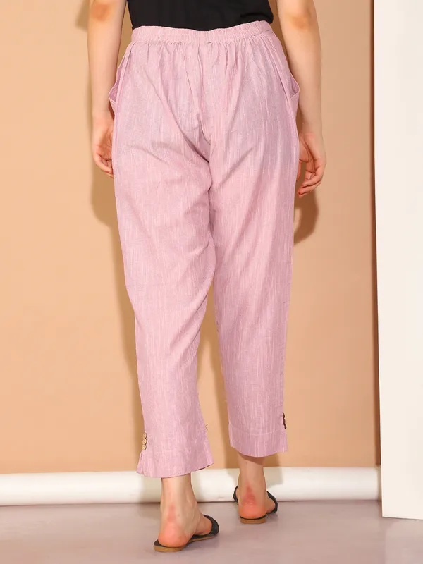 Pink_Solid_Khadi_Cotton_Maternity_Trouser_For_Women