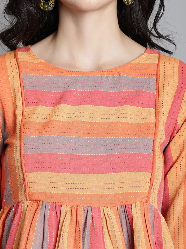 Cotton_Sustainable_Orange_Kurta_With_Palazzo_Maternity_Sets_For_Women