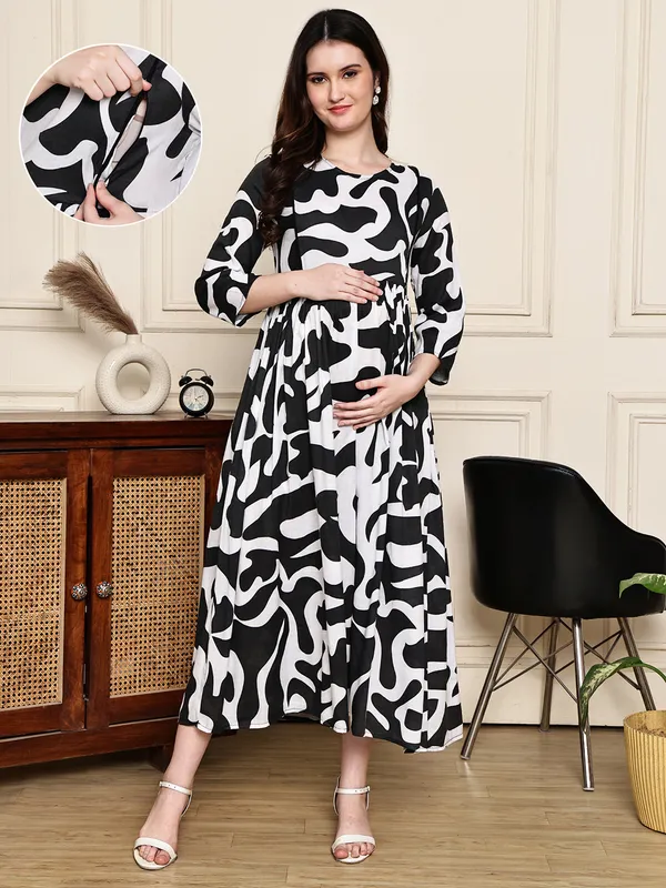 Black_Premium_Maternity_Kurta_Cotton_For_Women