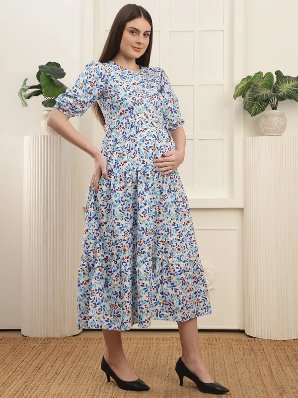 Premium_Cotton_Floral_Midi_Maternity_Dress_With_Easy_Nursing_Acces_For_Women