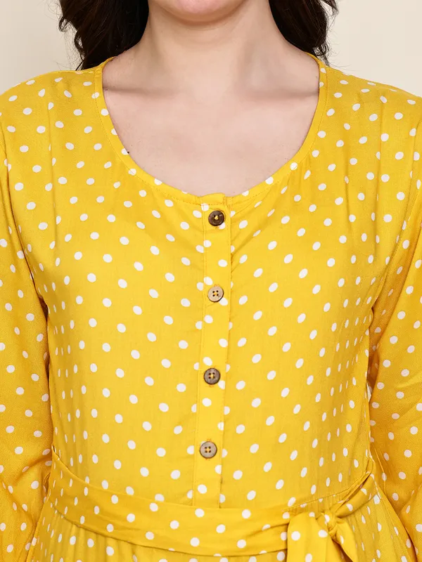 Yellow_Premium_Rayon_Maternity_Dress_For_Women