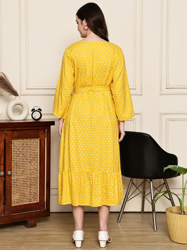 Yellow_Premium_Rayon_Maternity_Dress_For_Women
