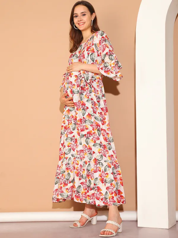 Moms_Maternity_Women's_Floral_Print_Rayon_Multi_Color_Maternity_Maxi_Dress