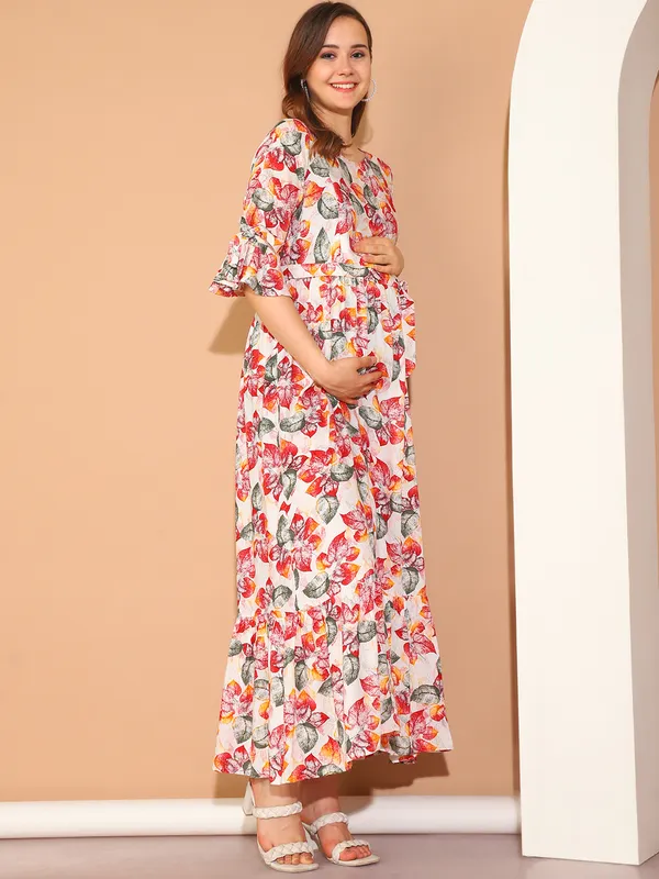 Moms_Maternity_Women's_Floral_Print_Rayon_Multi_Color_Maternity_Maxi_Dress