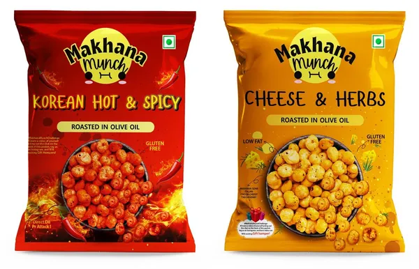 Korean_Hot_&_Spicy_And_Cheese_&_Herbs_Premium_Roasted_Makhana_(Pack_Of_20)