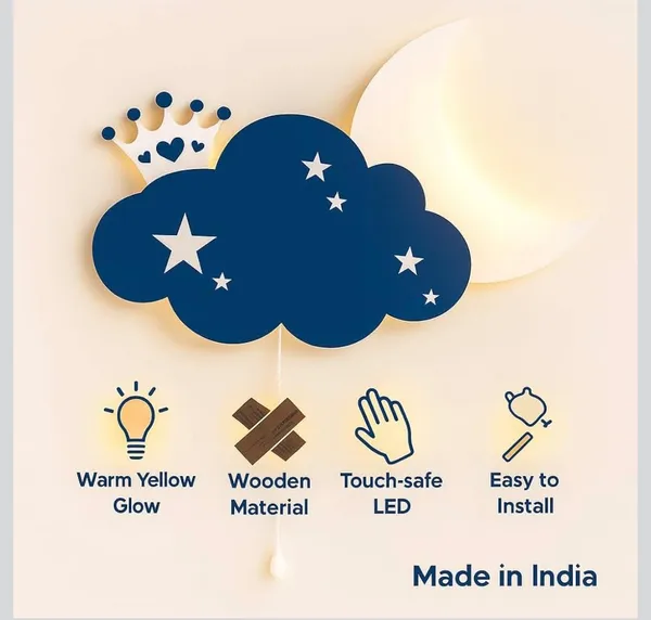 Multicolour_Pine_Mdf_Matte_Kids_Wall_Lamp_/_Night_Light_For_Wall_Hang