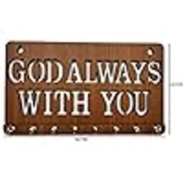 My_Dream_Carts_God_Always_with_You_Key_Holder_for_Wall_Stylish,_Wooden_Key_Hanger,_Key_Stand,_Keychain_Hanger,_Key_Chain_Holders_for_Home,_Wood_Wall_Mounted,_Designer_Motivational_Quotes_Key_Holders
