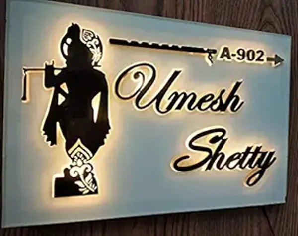 Aarushi_Creations_Personalised_Home_Door_Name_Plate_Signage_Acrylic_With_Rose_Gold_Acrylic_Embossed_Letters_With_Mirror_Shine_(Size_16_X_8_Inch,Color_White)_(12_X_8_Inch)_(Size_16_X_12_Inch)