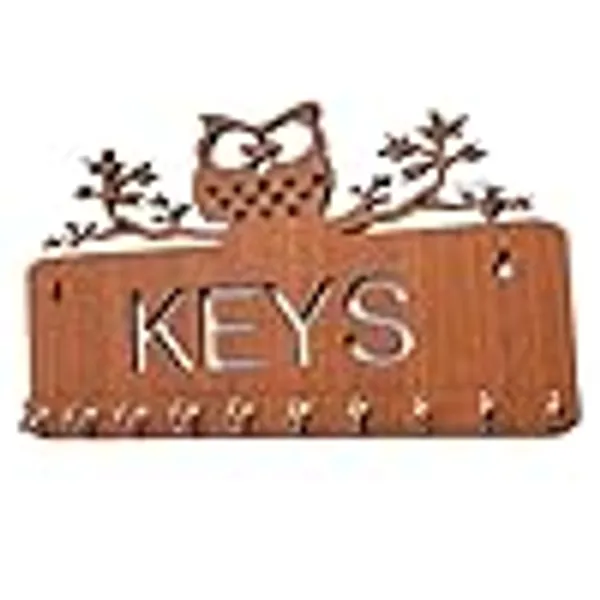 My_Dream_Carts_Owl_Key_Holder_-_Wooden_Stylish_Keys_Organizer_&_Stand_for_Home_Decor_-_Handcrafted_Key_Hanger_&_Chain_Holders_-_MDF_Wood_Wall_Mounted
