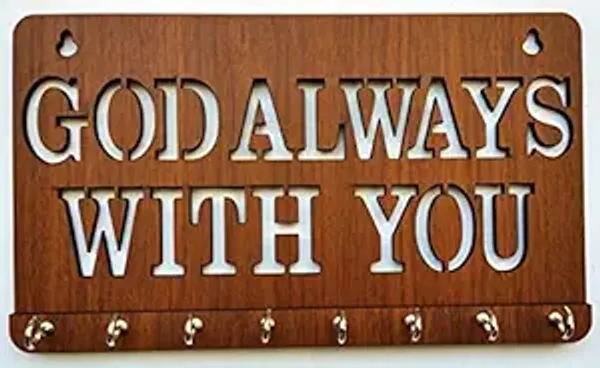 My_Dream_Carts_God_Always_with_You_Key_Holder_for_Wall_Stylish,_Wooden_Key_Hanger,_Key_Stand,_Keychain_Hanger,_Key_Chain_Holders_for_Home,_Wood_Wall_Mounted,_Designer_Motivational_Quotes_Key_Holders