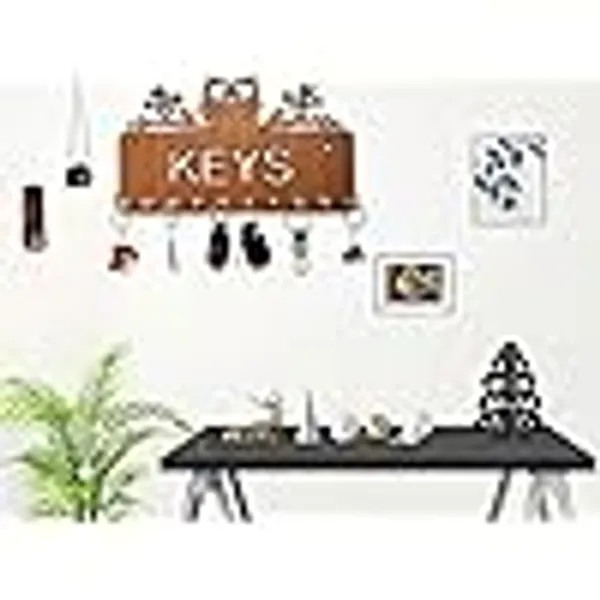 My_Dream_Carts_Owl_Key_Holder_-_Wooden_Stylish_Keys_Organizer_&_Stand_for_Home_Decor_-_Handcrafted_Key_Hanger_&_Chain_Holders_-_MDF_Wood_Wall_Mounted
