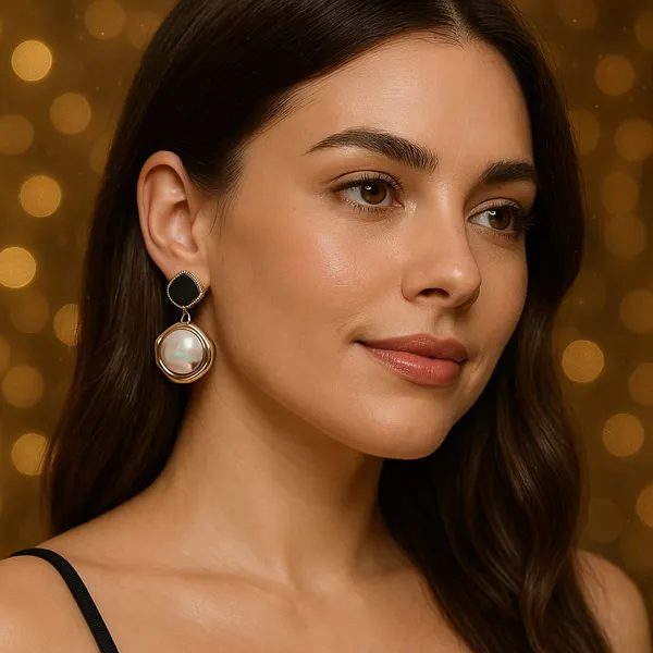 Latest_design_glass_Earring_Pearl_Brass_Mother_of_Pearl_Drops_&_Danglers_Hoop_Earring_Stud_Earring_Stud_Earring_Earring_Set