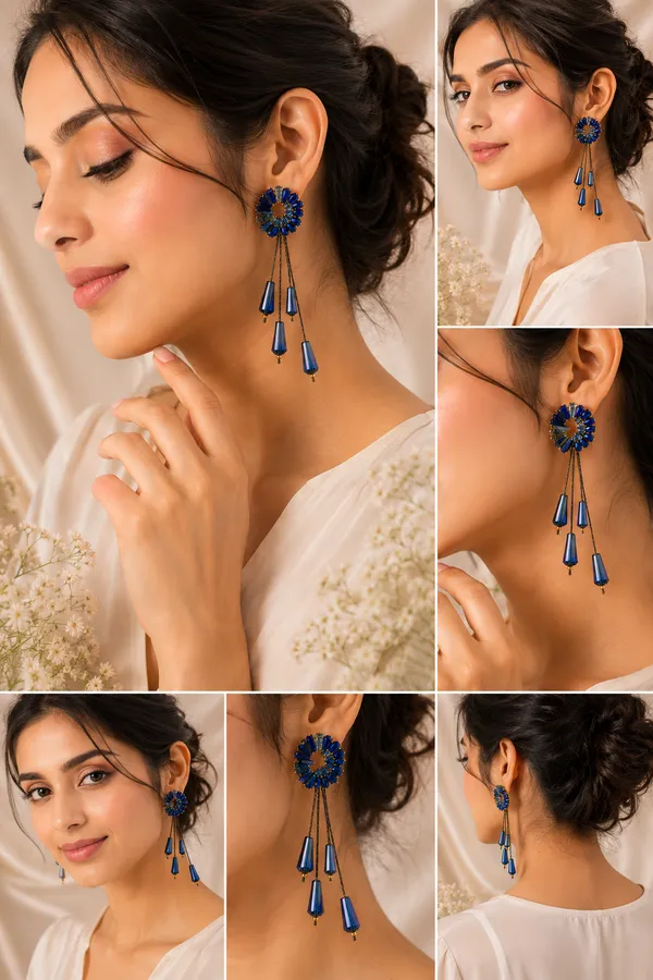 New_design_bead_earrings_perfect_for_everyday_and_any_outfit_Crystal_Brass,_Copper_Drops_&_Danglers,_Hoop_Earring,_Jhumki_Earring,_Tassel_Earring