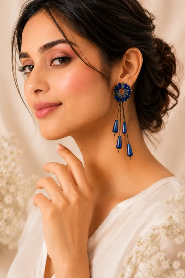 New_design_bead_earrings_perfect_for_everyday_and_any_outfit_Crystal_Brass,_Copper_Drops_&_Danglers,_Hoop_Earring,_Jhumki_Earring,_Tassel_Earring